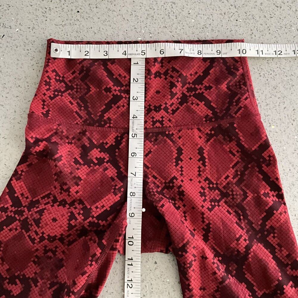 Lululemon Animal Print Wunder Under Ziggy Active Pants In Red Cranberry Tide 2 - Picture 6 of 12